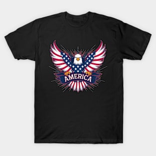 Patriotic - Soaring High: The American Eagle of Freedom! T-Shirt